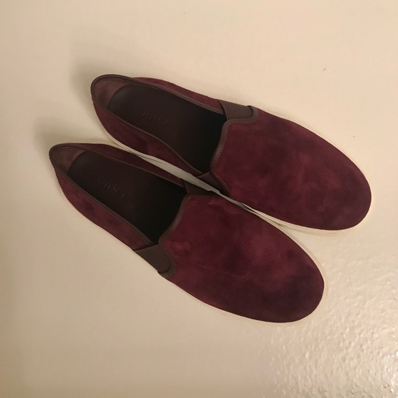 Vince Preston suede maroon Slip-On Sneakers - Picture 3 of 6